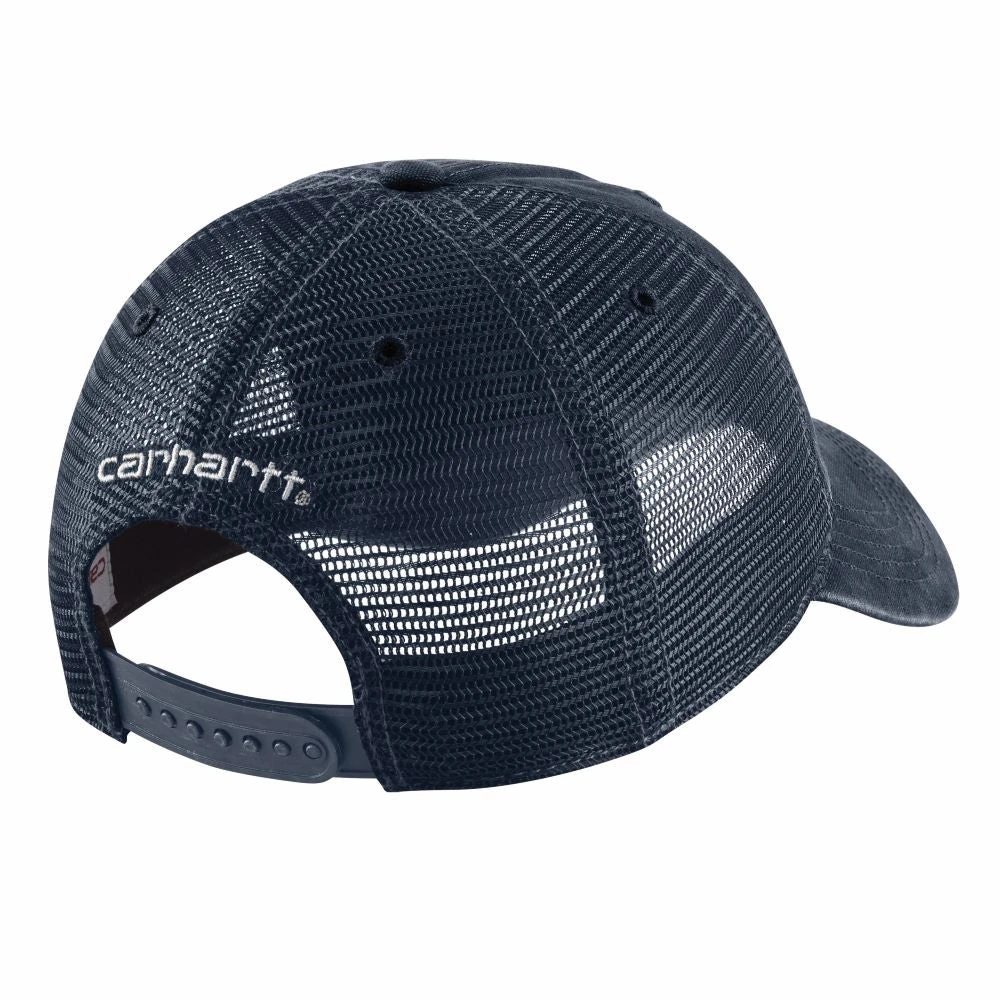 'Carhartt' Men's Adjustable Canvas Mesh-Back Cap - Navy 2 'Carhartt' Men's Adjustable Canvas Mesh-Back Cap - Navy - Image 2