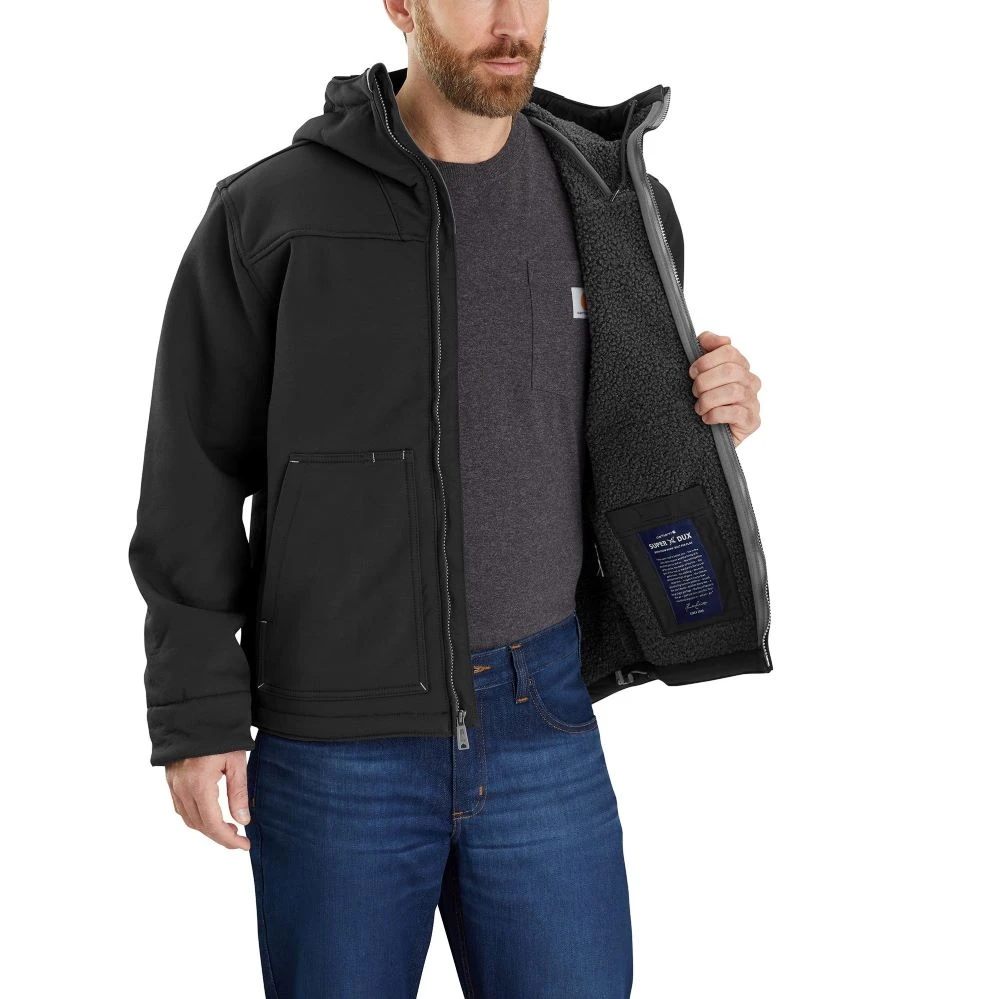 'Carhartt' Men's Super Dux™ Sherpa Lined Active Jac-Level 2 Warmer Rating - Black 2 'Carhartt' Men's Super Dux™ Sherpa Lined Active Jac-Level 2 Warmer Rating - Black - Image 2