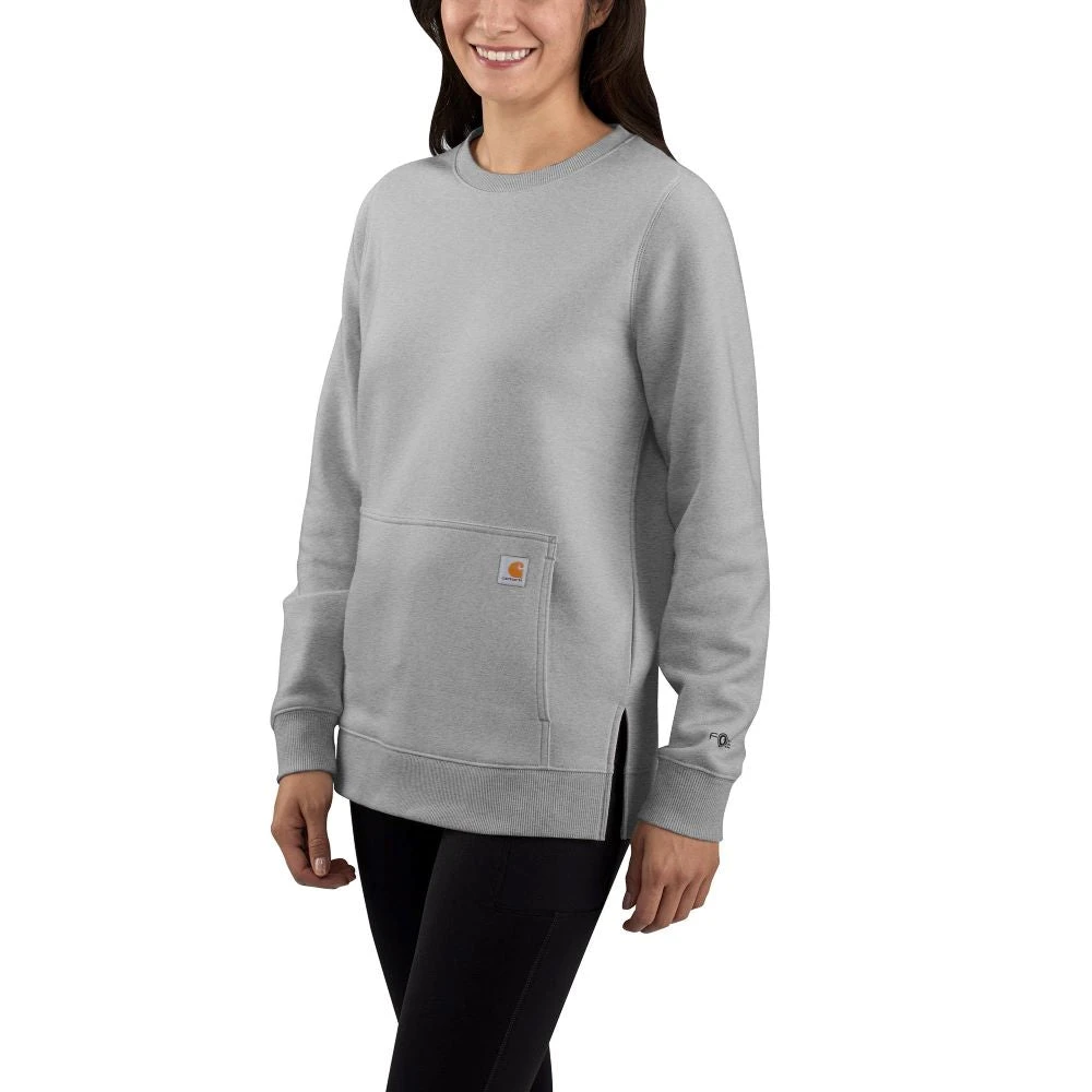'Carhartt' Women's Force® Lightweight Sweatshirt - Asphalt Heather 1 'Carhartt' Women's Force® Lightweight Sweatshirt - Asphalt Heather