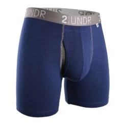 '2UNDR' Men's Swing Shift 6" Boxer Brief - Navy