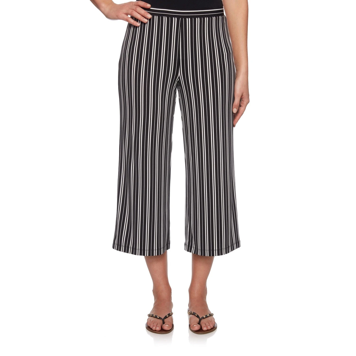 'Ruby Rd' Tribes Vibes Knit Pant - Black / White 1 'Ruby Rd' Tribes Vibes Knit Pant - Black / White