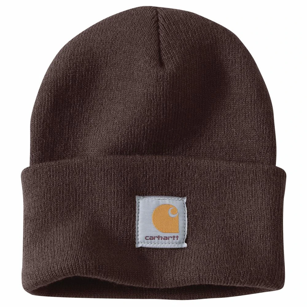 'Carhartt' Acrylic Knit Watch Hat - Dark Brown 1 'Carhartt' Acrylic Knit Watch Hat - Dark Brown