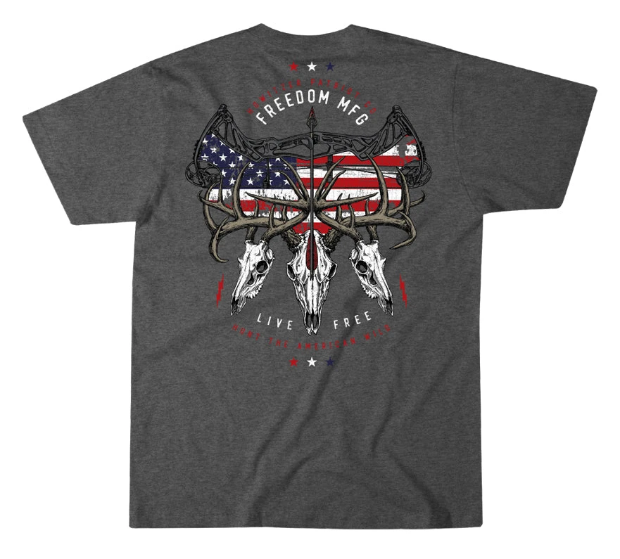 'Howitzer' Men's Freedom Hunt Short Sleeve Tee - Arctic Grey 1 'Howitzer' Men's Freedom Hunt Short Sleeve Tee - Arctic Grey