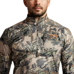 'Sitka' Men's Core Midweight Zip T-Shirt - Big Game : Optifade Open Country -Fashion Styles Sales Img SITKA BG 2021 10068 OB Mens Core Midweight Zip T LS Optifade Open Country 592p Studio 1999 1024x1024@2x