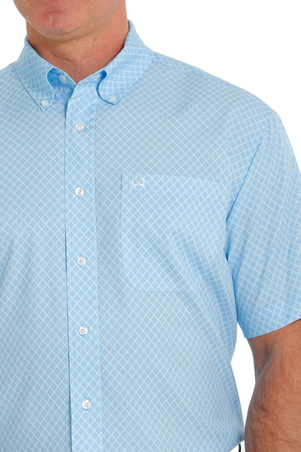 'Cinch' Men's ArenaFlex Print Classic Fit Button Down - Light Blue 2 'Cinch' Men's ArenaFlex Print Classic Fit Button Down - Light Blue - Image 2