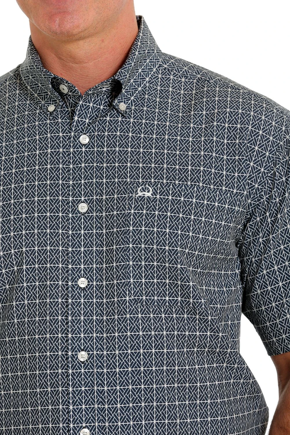 'Cinch' Men's ArenaFlex Print Classic Fit Button Down - Navy 2 'Cinch' Men's ArenaFlex Print Classic Fit Button Down - Navy - Image 2