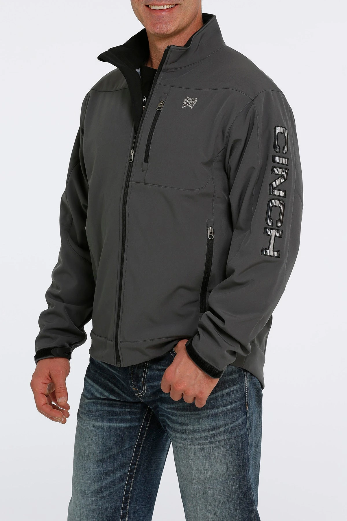 'Cinch' Men's Lined Bonded Jacket - Grey 3 'Cinch' Men's Lined Bonded Jacket - Grey - Image 3