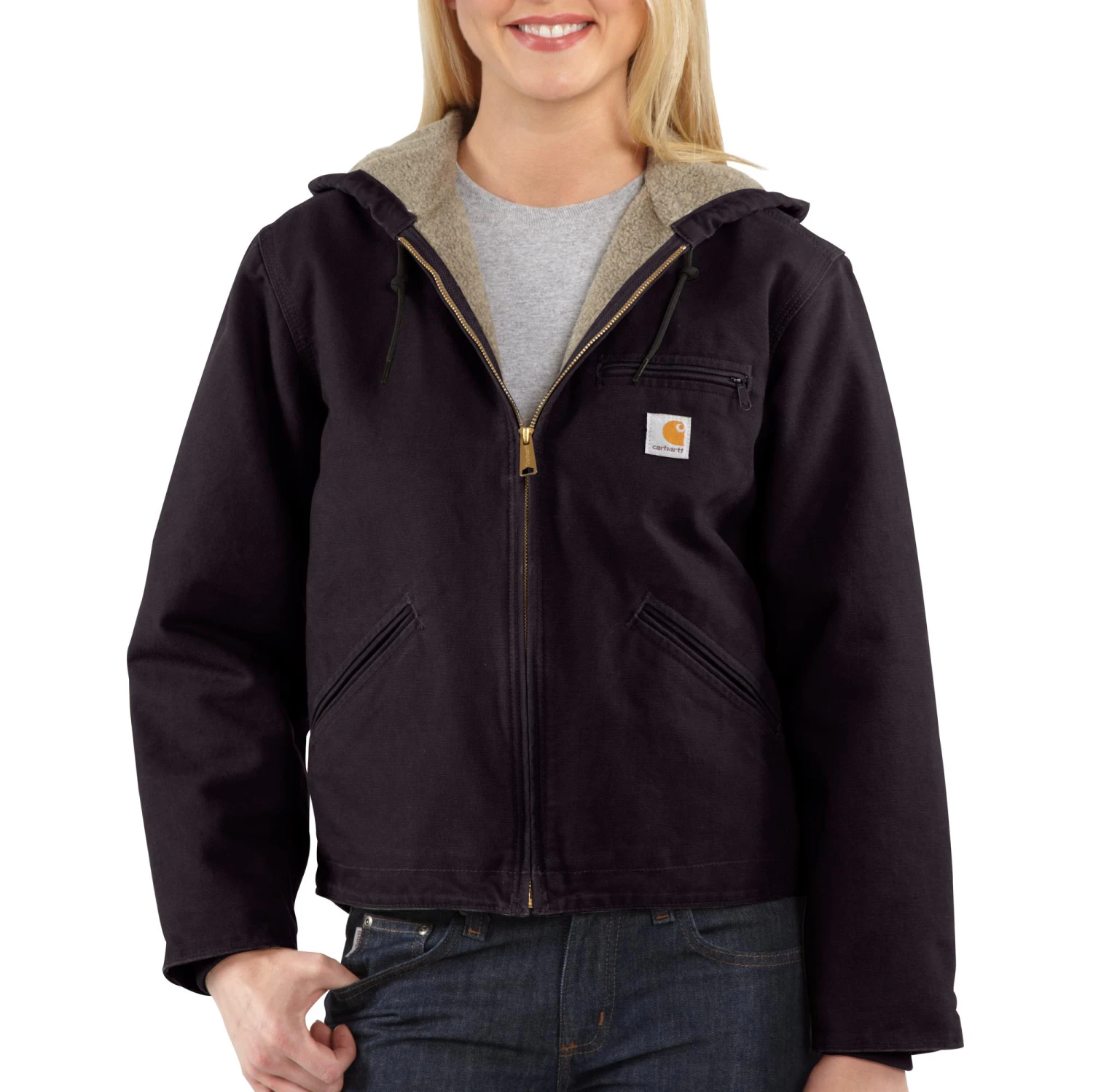 'Carhartt' Women's Sandstone Sierra Jacket - Deep Wine 1 'Carhartt' Women's Sandstone Sierra Jacket - Deep Wine