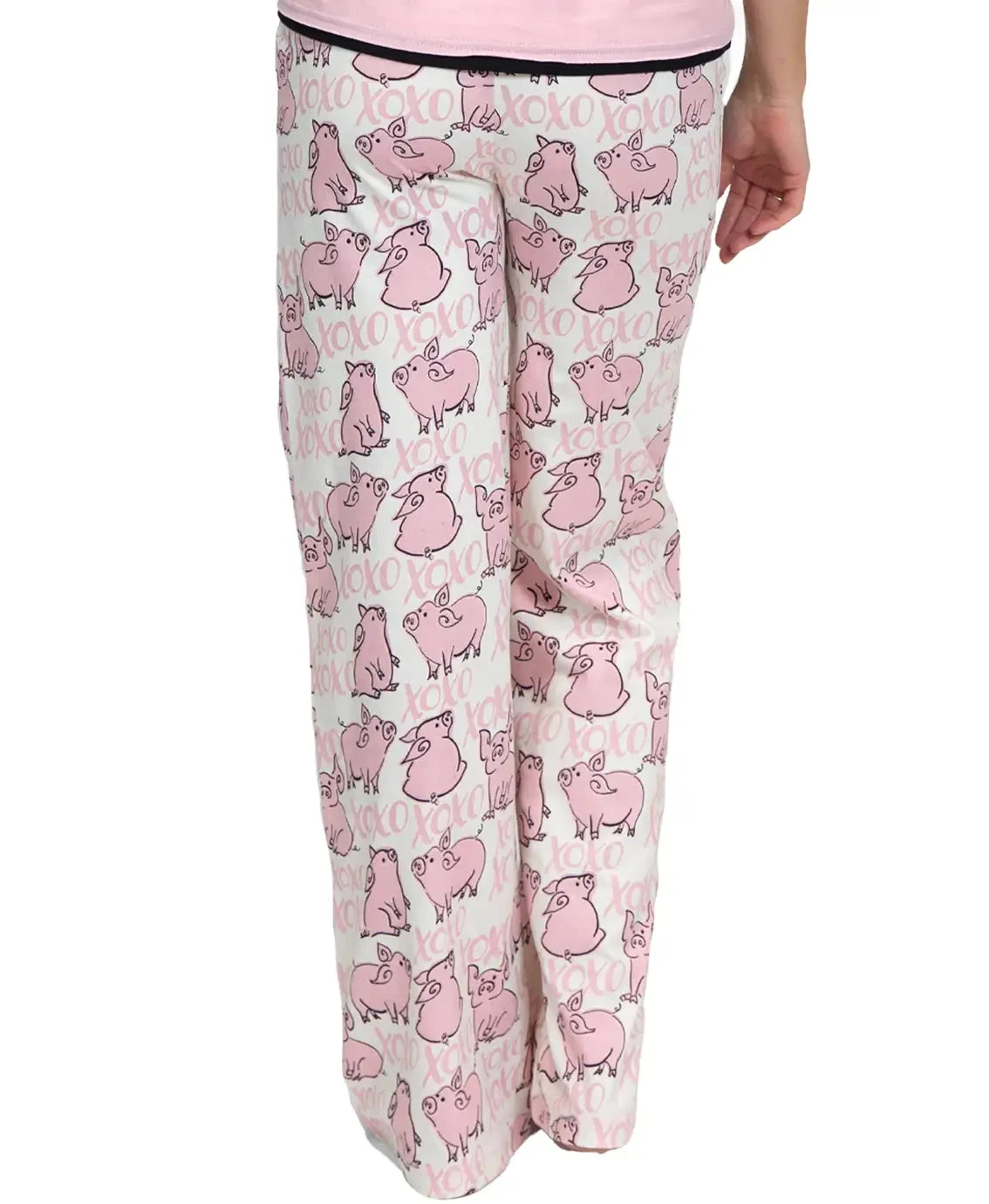 'Lazy One' Women's Hogs & Kisses PJ Pant - Pink 2 'Lazy One' Women's Hogs & Kisses PJ Pant - Pink - Image 2