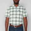 'Kimes Ranch' Men's Matador Plaid Short Sleeve Button Down - Green