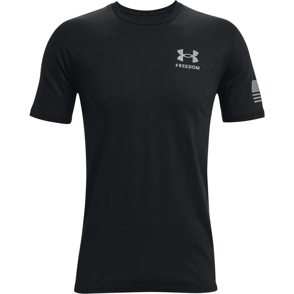 'Under Armour' Men's Freedom Flag T-Shirt - Black / Steel 3 'Under Armour' Men's Freedom Flag T-Shirt - Black / Steel - Image 3