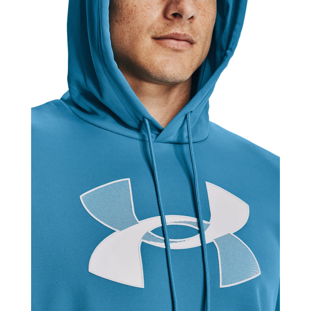 'Under Armour' Men's Armour Fleece® Big Logo Hoodie - Radar Blue / Halo Gray 2 'Under Armour' Men's Armour Fleece® Big Logo Hoodie - Radar Blue / Halo Gray - Image 2