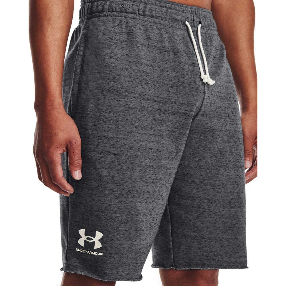 'Under Armour' Men's Rival Terry Shorts - Pitch Grey 2 'Under Armour' Men's Rival Terry Shorts - Pitch Grey - Image 2