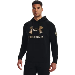 'Under Armour' Men's Freedom Fleece Hoodie - Black / Desert Sand
