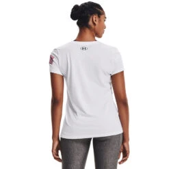 'Under Armour' Women's Freedom Logo T-Shirt - White / Red -Fashion Styles Sales s7.V5 1370815 100 BC 1024x1024@2x