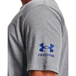 'Under Armour' Men's New Freedom BFL T-Shirt - Steel Light Heather / Royal -Fashion Styles Sales s7.V5 1370824 035 SIDEDET 1024x1024@2x