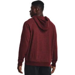 'Under Armour' Men's Rival Fleece 1/2 Zip Hoodie - Chestnut Red Light Heather / Onyx White -Fashion Styles Sales s7.V5 1373371 690 BC 1024x1024@2x